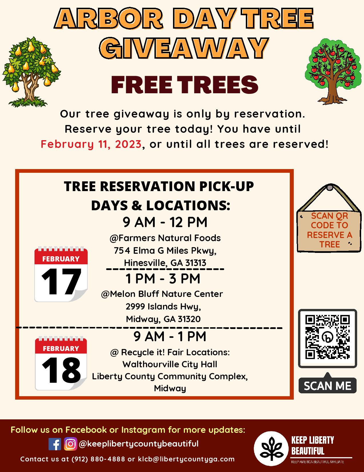 Arbor Day Tree Give Away City of Riceboro, GA